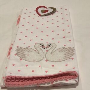 Valentine Swan Kitchen Towels - set of 2